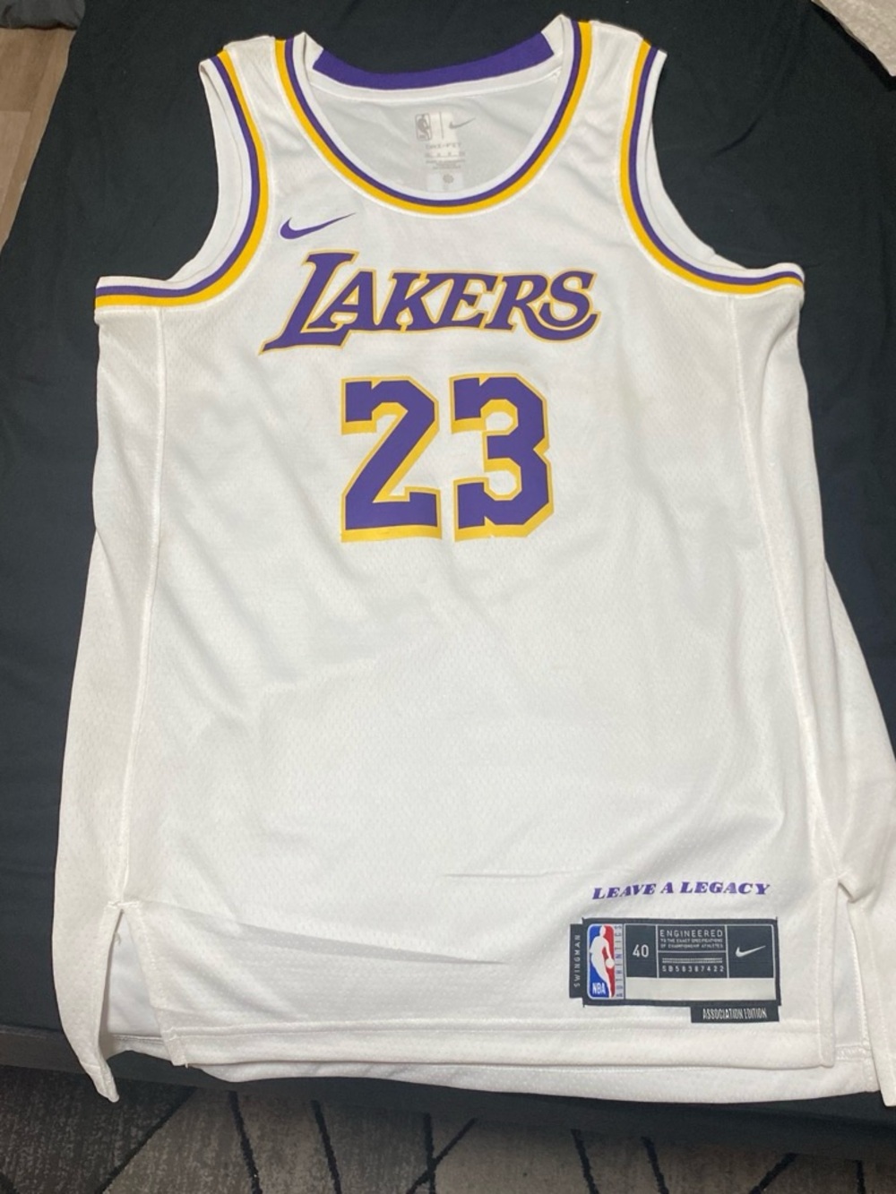 NBA Los Angeles Lakers White Purple Gold #23 Jersey
